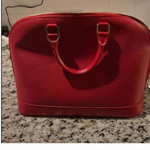 SOLD🎉not for sale.  Louis Vuitton Epi Alma PM.  Purchased from “The RealReal”.